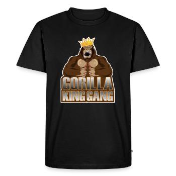 gorilla king gang - Men's Premium Organic T-Shirt - black - Front - Nico (187cm)
