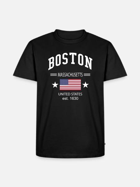 Boston - Men's Premium Organic T-Shirt - black