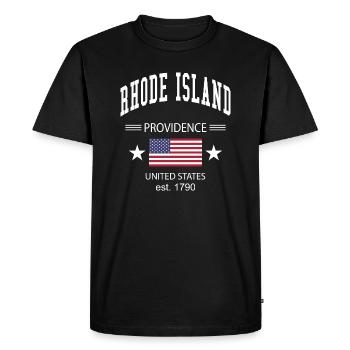 Rhode Island - T-shirt Premium bio Homme - noir - Devant - Nico (187cm)