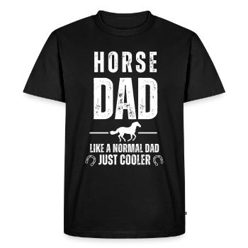 PAPA CHEVAL - T-shirt Premium bio Homme - noir - Devant - Nico (187cm)