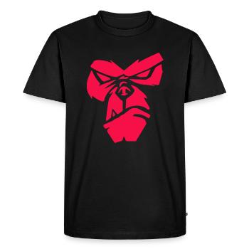 Poker Face | Gorille, Singe, Animaux, Bien-être animal - T-shirt Premium bio Homme - noir - Devant - Nico (187cm)