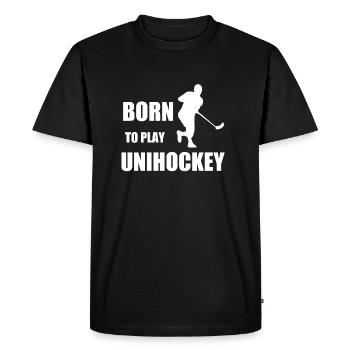 Floorball - Men's Premium Organic T-Shirt - black - Front - Nico (187cm)
