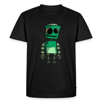 Robot Tinkerer Gift - Men's Premium Organic T-Shirt - black - Front - Nico (187cm)