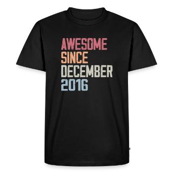 Birthday December 2016 The original 2016 December - Men's Premium Organic T-Shirt - black - Front - Nico (187cm)