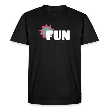 Fun - Men's Premium Organic T-Shirt - black - Front - Nico (187cm)