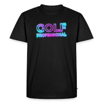 GOLF PROFESSIONAL PRO NEON RETRO 90s 80s PROETTE MOTIFS - Men's Premium Organic T-Shirt - black - Front - Nico (187cm)