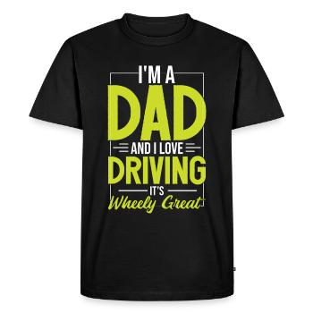 J’adore conduire papa Blague Fête des pères - T-shirt Premium bio Homme - noir - Devant - Nico (187cm)