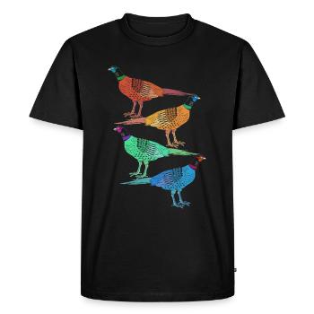 Pheasant Hunting Hunting Hunting Pheasant - Men's Premium Organic T-Shirt - black - Front - Nico (187cm)