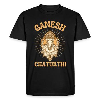 Ganesh Chaturthi Hidouisme - T-shirt Premium bio Homme - noir - Devant - Nico (187cm)