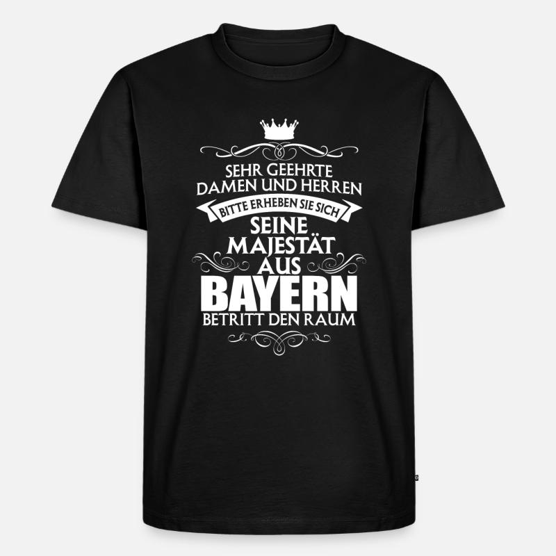 BAYERN - Majestät - Männer Premium Bio T-Shirt - Schwarz