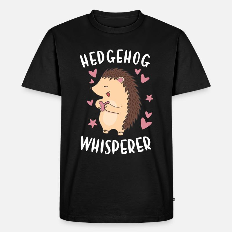 Hedgie Hérisson Whisperer Hérisson - T-shirt Premium bio Homme - noir