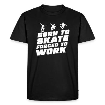 Drôle de slogan de skateboard - T-shirt Premium bio Homme - noir - Devant - Nico (187cm)