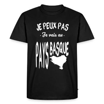 Mode Basque activé - T-shirt Premium bio Homme - noir - Devant - Nico (187cm)