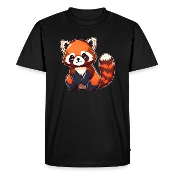 Petit panda - T-shirt Premium bio Homme - noir - Devant - Nico (187cm)