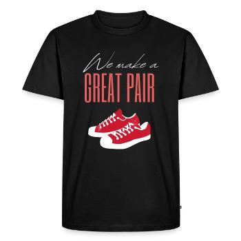 Nous sommes un super couple, des baskets - T-shirt Premium bio Homme - noir - Devant - Nico (187cm)