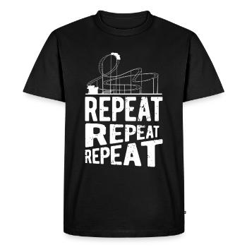 roller coaster - Men's Premium Organic T-Shirt - black - Front - Nico (187cm)