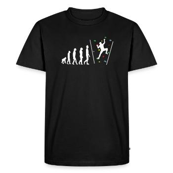 Bouldering Bouldern Evelution - T-shirt Premium bio Homme - noir - Devant - Nico (187cm)