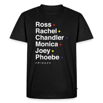 Friends Noms des Personnages - T-shirt Premium bio Homme - noir - Devant - Nico (187cm)