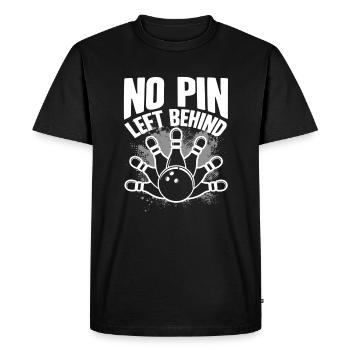 Bowling No Pin Left Behind Bowling - Men's Premium Organic T-Shirt - black - Front - Nico (187cm)