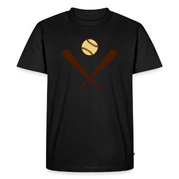 Baseball - Men's Premium Organic T-Shirt - black - Front - Nico (187cm)
