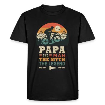 papa cycliste la légende vélo velo vélos - T-shirt Premium bio Homme - noir - Devant - Nico (187cm)
