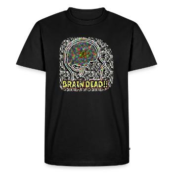 Cerveau Daed !! - T-shirt Premium bio Homme - noir - Devant - Nico (187cm)