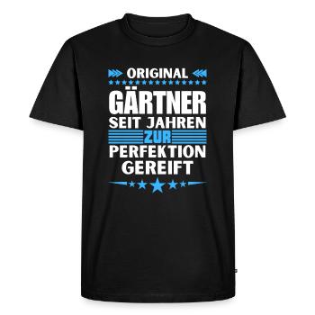 Gardeners matured to perfection - Men's Premium Organic T-Shirt - black - Front - Nico (187cm)