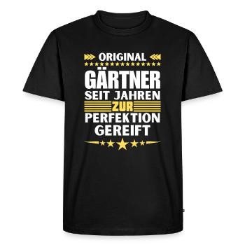 Les jardiniers ont mûri à la perfection - T-shirt Premium bio Homme - noir - Devant - Nico (187cm)