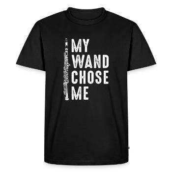 My Wand Chose Me Flute Player Teacher - Men's Premium Organic T-Shirt - black - Front - Nico (187cm)