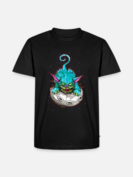 SPACE CAT - Men's Premium Organic T-Shirt - black