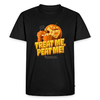 Whisky Halloween Treat Me, Peat Me - T-shirt Premium bio Homme - noir - Devant - Nico (187cm)