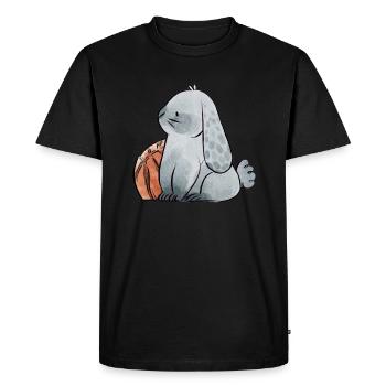 Basketball féminin - T-shirt Premium bio Homme - noir - Devant - Nico (187cm)