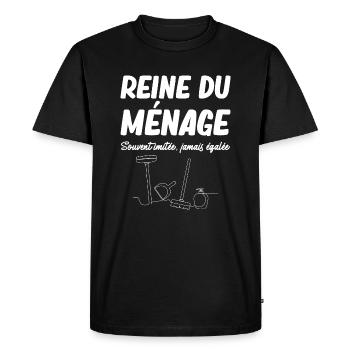 Humorous Mom Queen of the Household Household Humor - Men's Premium Organic T-Shirt - black - Front - Nico (187cm)