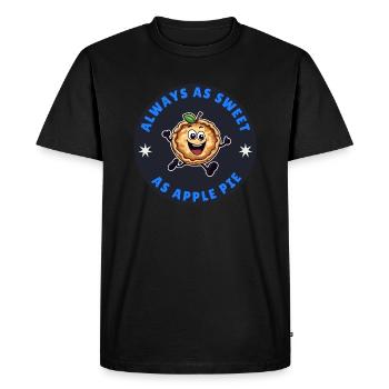 sweetly like apple pie - Men's Premium Organic T-Shirt - black - Front - Nico (187cm)