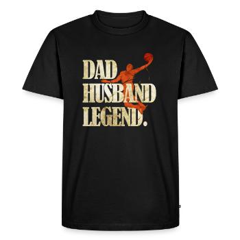 Basketball dad - Men's Premium Organic T-Shirt - black - Front - Nico (187cm)
