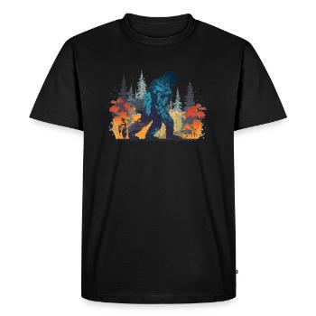 Sci Fi Yeti Mythe Cadeau Coloré Bigfoot - T-shirt Premium bio Homme - noir - Devant - Nico (187cm)