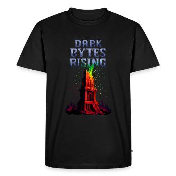 Dark Bytes Rising – Digital Awakening - Men's Premium Organic T-Shirt - black - Front - Nico (187cm)