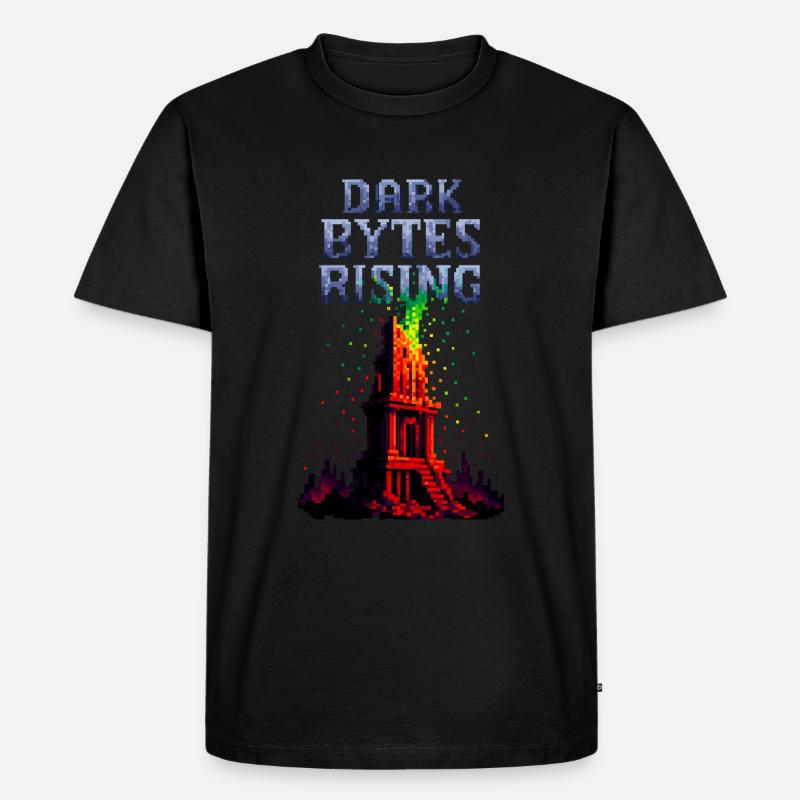 Dark Bytes Rising – Digital Awakening - Männer Premium Bio T-Shirt - Schwarz