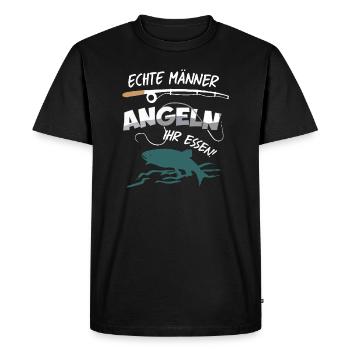 Angeln Angelshirt Angler Angeln - Männer Premium Bio T-Shirt - Schwarz - Vorne - Nico (187cm)