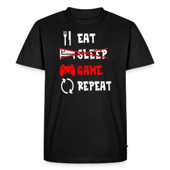 Gaming Game Gaming gamer Gaming Gamer Gamer Zocker - Herre Premium økologisk T-shirt - sort - Foran - Nico (187cm)