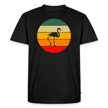Amoureux des oiseaux Cadeau d’animaux tropicaux Flamant rose - T-shirt Premium bio Homme - noir - Devant - Nico (187cm)