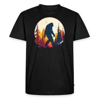 Sasquatch Mythe Yeti Cadeau Coloré Bigfoot - T-shirt Premium bio Homme - noir - Devant - Nico (187cm)