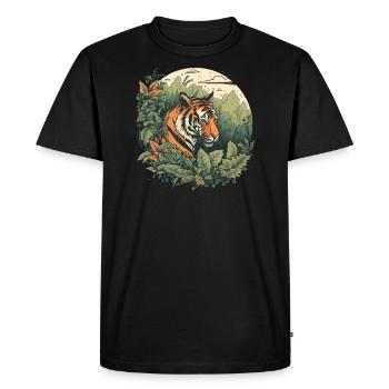 Rainforest Predator Asia Animal Gift Tiger - T-shirt Premium bio Homme - noir - Devant - Nico (187cm)