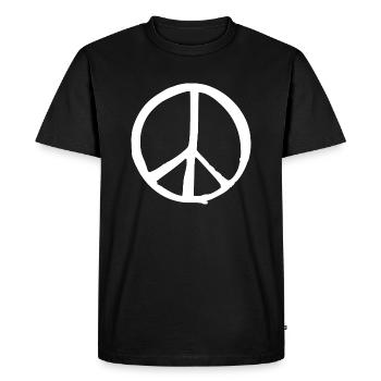 Paix - T-shirt Premium bio Homme - noir - Devant - Nico (187cm)