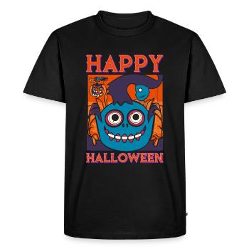 Happy Halloween - Men's Premium Organic T-Shirt - black - Front - Nico (187cm)