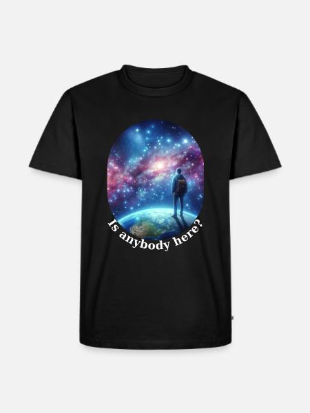 Is anybody here? - Men's Premium Organic T-Shirt - black