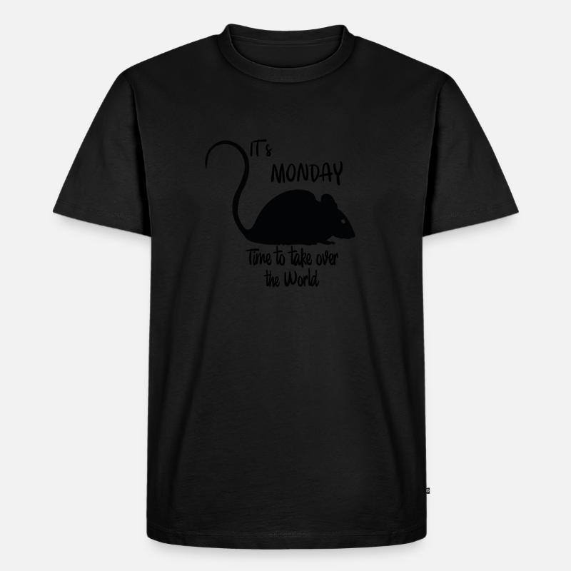 Maus - Männer Premium Bio T-Shirt - Schwarz