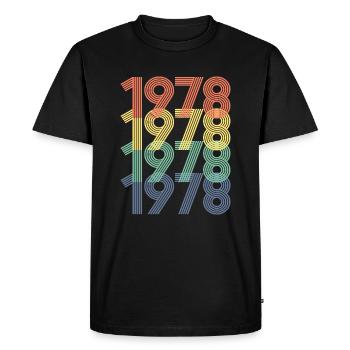 Cool Retro 1978, 44 ans, cadeau de 44e anniversaire - T-shirt Premium bio Homme - noir - Devant - Nico (187cm)