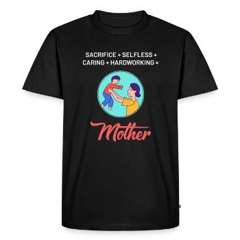 Mother's Day Strong Design - Men's Premium Organic T-Shirt - black - Front - Nico (187cm)