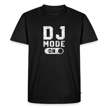 DJ Mode On - Men's Premium Organic T-Shirt - black - Front - Nico (187cm)
